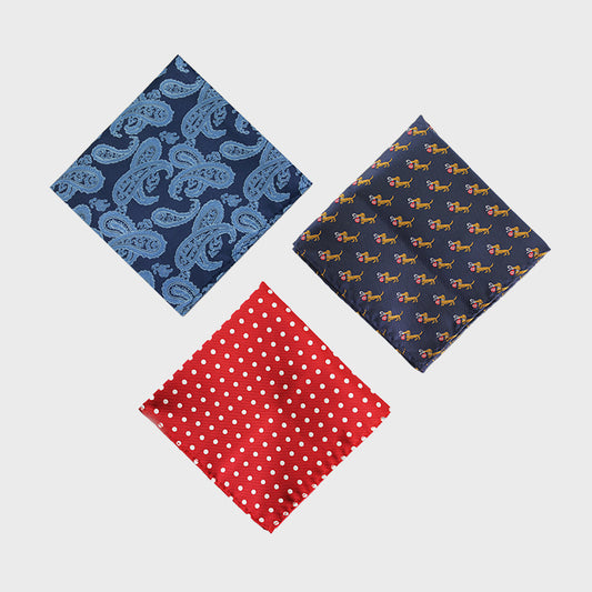 Pack of 12 Silk Pocket Squares