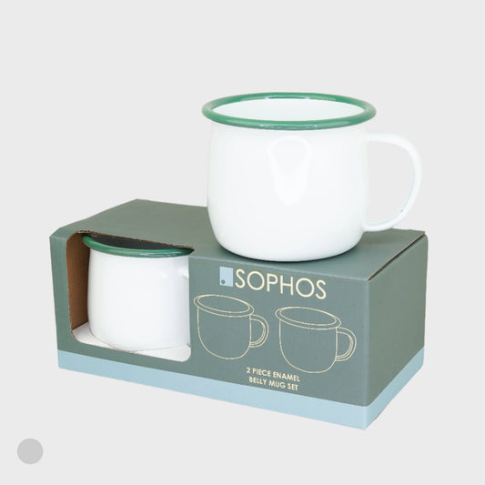 Twin Pack Enamel 400ml Mugs