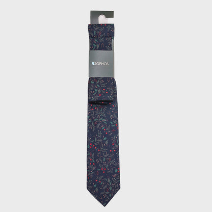 Navy Heritage Print Tie and Pocket Square Bundle