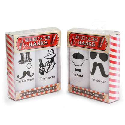 Moustache Handkerchief (Sold in Dispenser of 6)