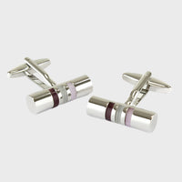 Cylinder Lilac/Mother of Pearl Effect/Light Lilac Cufflinks