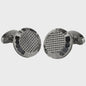 Circle with Gunmetal Centred Lattice Cufflinks