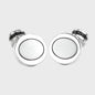 Silver Finished Oval Cufflinks