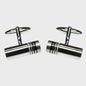 Shiny Black Toned Rhodium Finish Cufflinks