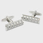 Mother of Pearl Effect Bar Insert Cufflinks