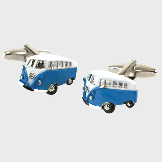 Blue Campervan Cufflinks